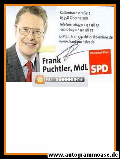 Autogramm Politik | SPD | Frank PUCHTLER | 2000er (Portrait Color Mini)