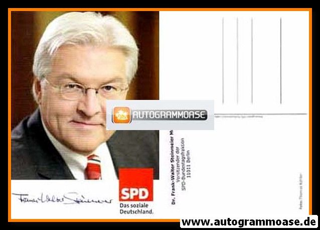 Autogramm Politik | SPD | Frank-Walter STEINMEIER | 2000er Druck ("Das Soziale Deutschland")