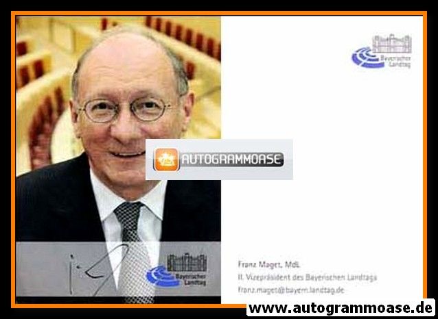 Autogramm Politik | SPD | Franz MAGET | 2000er (Portrait Color) 1