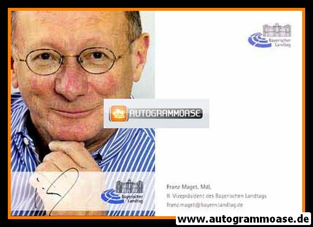 Autogramm Politik | SPD | Franz MAGET | 2000er (Portrait Color) 2
