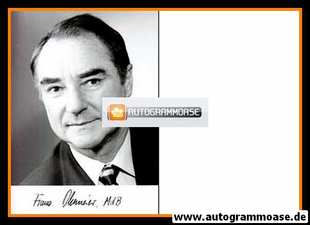 Autogramm Politik | CSU | Franz OBERMEIER | 1990er Foto (Portrait SW)