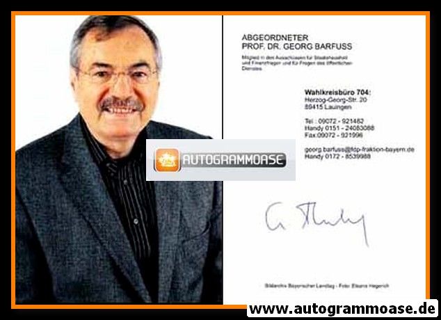 Autogramm Politik | FDP | Georg BARFUSS | 2000er (Portrait Color)