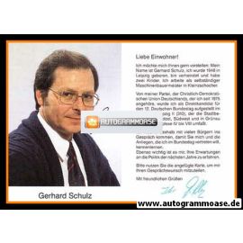 Autogramm Politik | CDU | Gerhard SCHULZ | 1990er (Portrait Color)