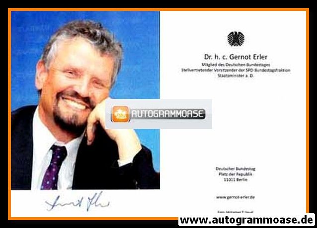 Autogramm Politik | SPD | Gernot ERLER | 2000er (Portrait Color) 1