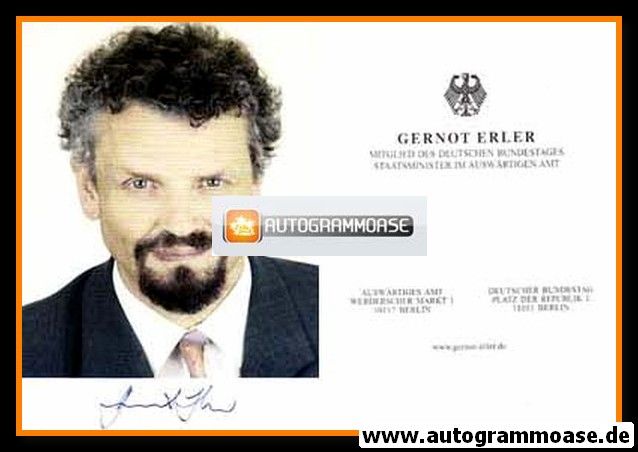 Autogramm Politik | SPD | Gernot ERLER | 2000er (Portrait Color) 2
