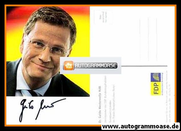 Autogramm Politik | FDP | Guido WESTERWELLE | 2000er (Portrait Color) 2
