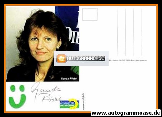 Autogramm Politik | GRÜNE | Gunda RÖSTEL | 1990er (Portrait Color)