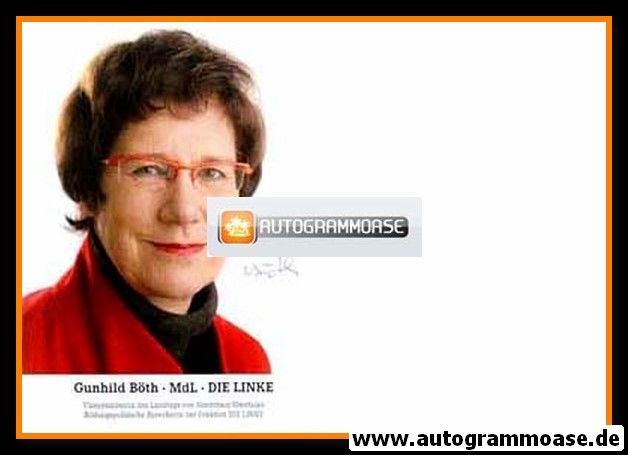 Autogramm Politik | LINKE | Gunhild BÖTH | 2000er (Portrait Color)