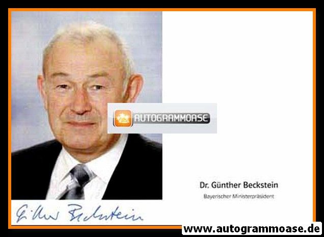 Autogramm Politik | CSU | Günther BECKSTEIN | 2000er (Portrait Color)