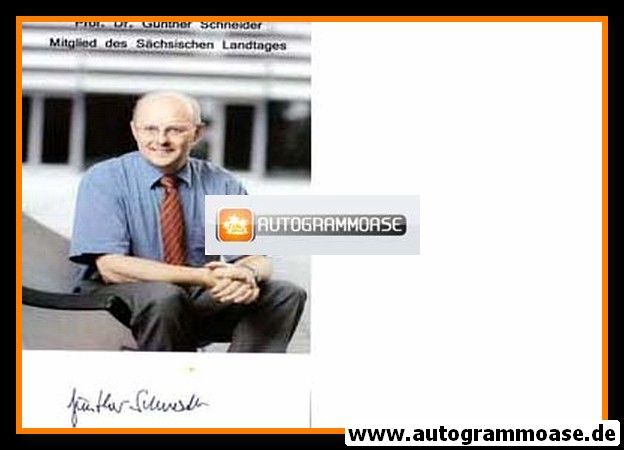 Autogramm Politik | CDU | Günther SCHNEIDER | 2000er (Portrait Color)