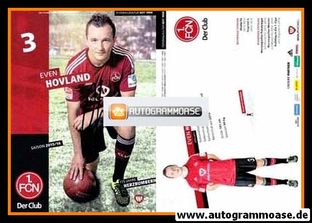 Autogramm Fussball | 1. FC Nürnberg | 2015 | Even HOVLAND