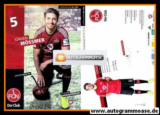 Autogramm Fussball | 1. FC Nürnberg | 2015 | Jürgen MÖSSMER