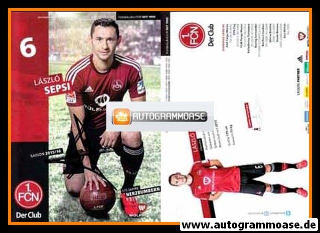 Autogramm Fussball | 1. FC Nürnberg | 2015 | Laszlo SEPSI