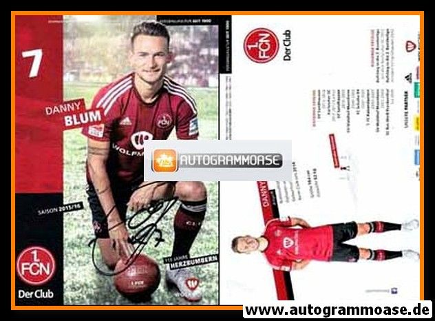 Autogramm Fussball | 1. FC Nürnberg | 2015 | Danny BLUM
