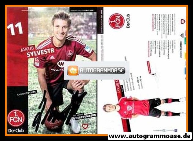 Autogramm Fussball | 1. FC Nürnberg | 2015 | Jakub SYLVESTER