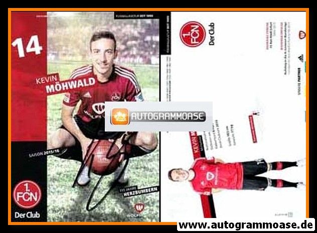 Autogramm Fussball | 1. FC Nürnberg | 2015 | Kevin MÖHWALD