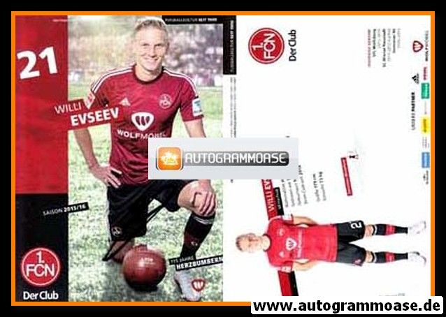 Autogramm Fussball | 1. FC Nürnberg | 2015 | Willi EVSEEV