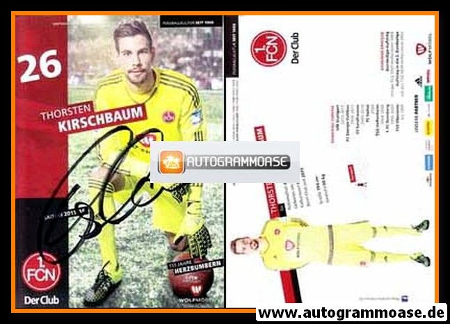 Autogramm Fussball | 1. FC Nürnberg | 2015 | Thorsten KIRSCHBAUM