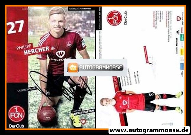 Autogramm Fussball | 1. FC Nürnberg | 2015 | Philipp HERCHER