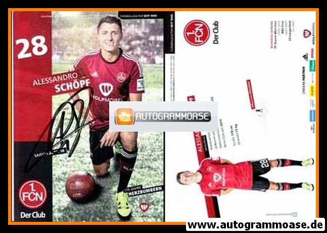 Autogramm Fussball | 1. FC Nürnberg | 2015 | Alessandro SCHÖPF