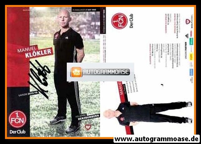 Autogramm Fussball | 1. FC Nürnberg | 2015 | Manuel KLÖKLER