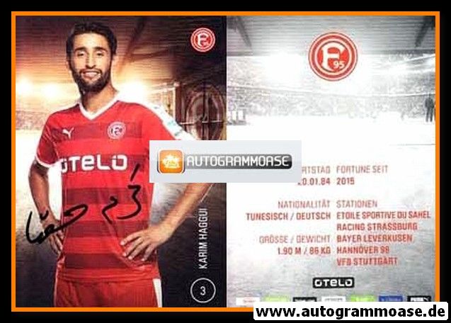 Autogramm Fussball | Fortuna Düsseldorf | 2015 | Karim HAGGUI