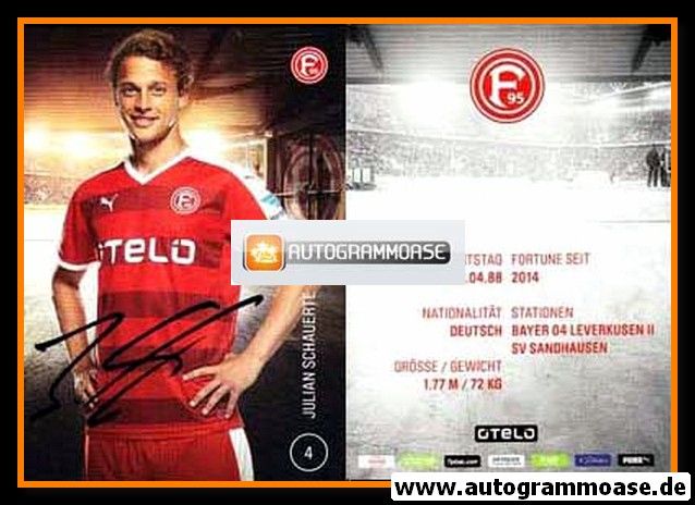 Autogramm Fussball | Fortuna Düsseldorf | 2015 | Julian SCHAUERTE