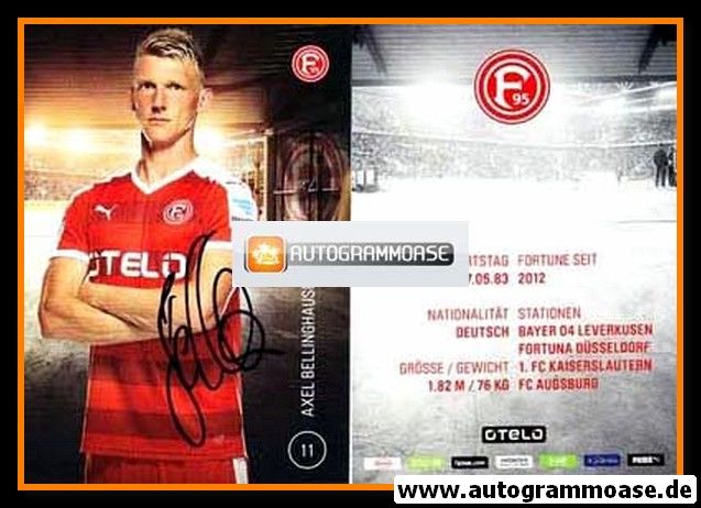 Autogramm Fussball | Fortuna Düsseldorf | 2015 | Axel BELLINGHAUSEN