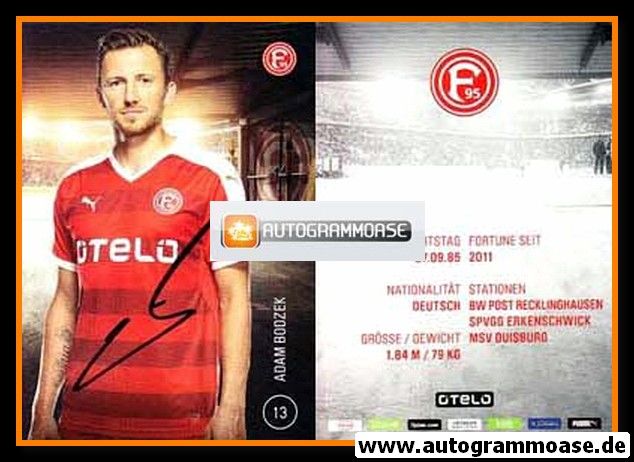 Autogramm Fussball | Fortuna Düsseldorf | 2015 | Adam BODZEK