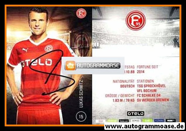 Autogramm Fussball | Fortuna Düsseldorf | 2015 | Lukas SCHMITZ