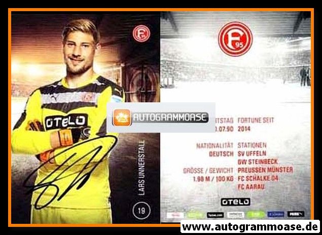 Autogramm Fussball | Fortuna Düsseldorf | 2015 | Lars UNNERSTALL