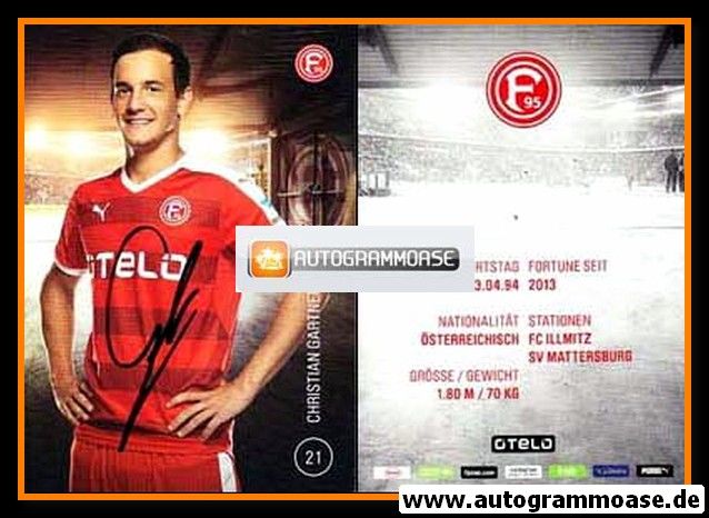 Autogramm Fussball | Fortuna Düsseldorf | 2015 | Christian GARTNER
