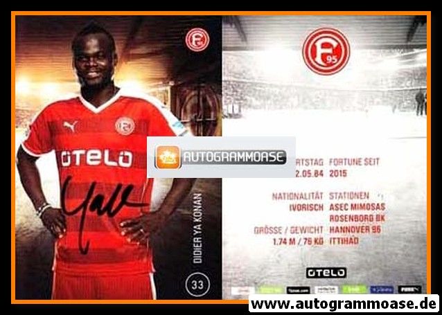 Autogramm Fussball | Fortuna Düsseldorf | 2015 | Didier YA KONAN