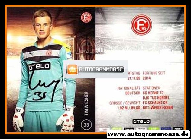 Autogramm Fussball | Fortuna Düsseldorf | 2015 | Tim WIESNER