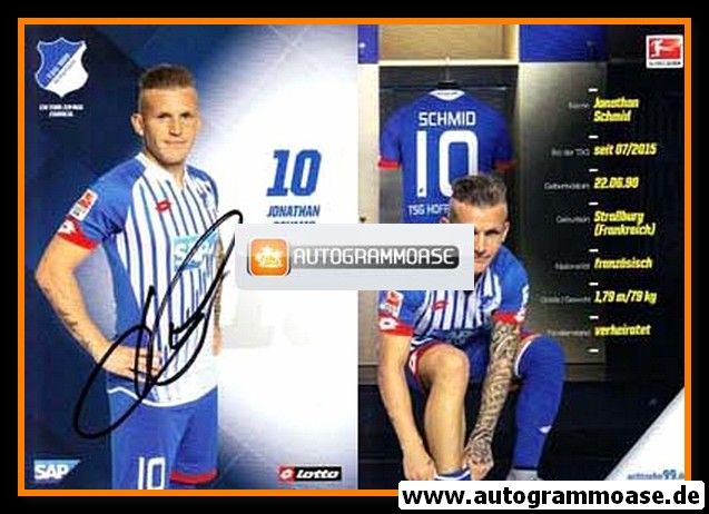 Autogramm Fussball | TSG 1899 Hoffenheim | 2015 | Jonathan SCHMID
