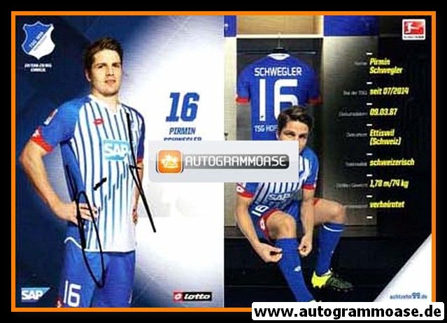 Autogramm Fussball | TSG 1899 Hoffenheim | 2015 | Pirmin SCHWEGLER
