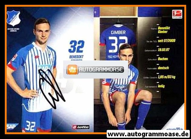 Autogramm Fussball | TSG 1899 Hoffenheim | 2015 | Benedikt GIMBER