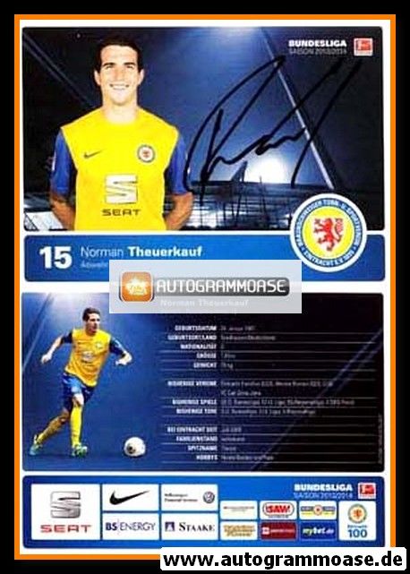 Autogramm Fussball | Eintracht Braunschweig | 2013 | Norman THEUERKAUF