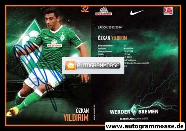 Autogramm Fussball | SV Werder Bremen | 2013 | Özkan YILDIRIM