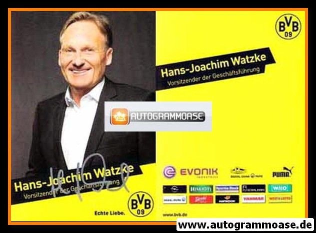 Autogramm Fussball | Borussia Dortmund | 2010er | Hans-Joachim WATZKE