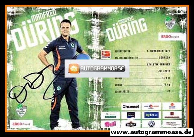 Autogramm Fussball | SpVgg Greuther Fürth | 2013 | Manfred DÜRING