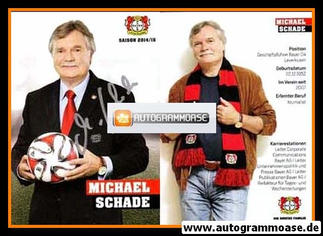 Autogramm Fussball | Bayer Leverkusen | 2014 | Michael SCHADE