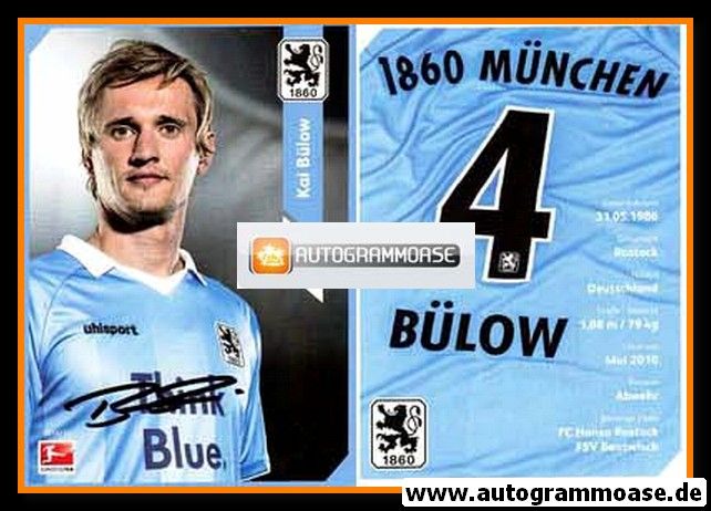 Autogramm Fussball | TSV 1860 München | 2013 | Kai BÜLOW