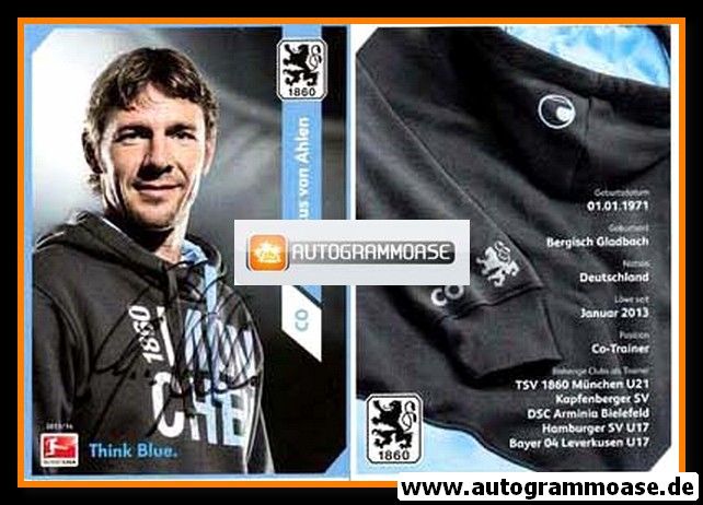 Autogramm Fussball | TSV 1860 München | 2013 | Markus VON AHLEN