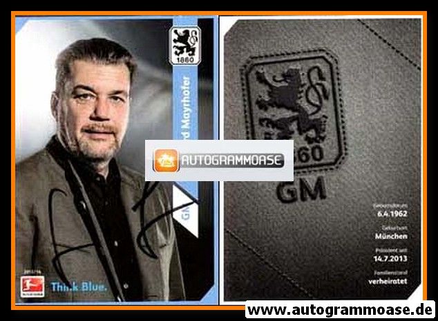 Autogramm Fussball | TSV 1860 München | 2013 | Gerhard MAYRHOFER