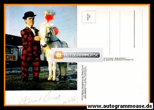 Autogramm Clown | KLEIN-HELMUT | 1970er (Portrait Color) "Salto Mortale"