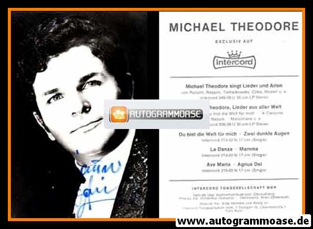 Autogramm Klassik | Michael THEODORE | 1970er (Portrait SW) Intercord