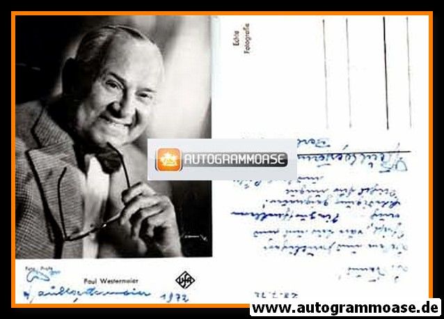 Autogramm Schauspieler | Paul WESTERMEIER | 1970er (Portrait SW UFA)