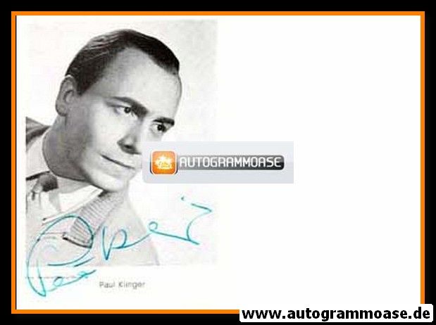 Autogramm Schauspieler | Paul KLINGER | 1960er (Portrait SW)