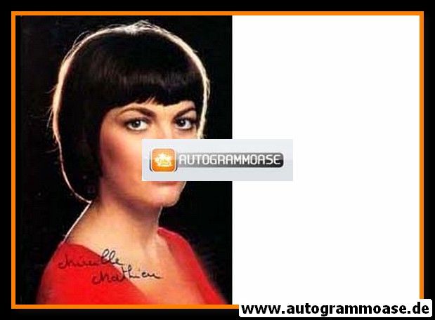 Autogramm Musik | Mireille MATHIEU | 1970er Druck (Portrait Color)